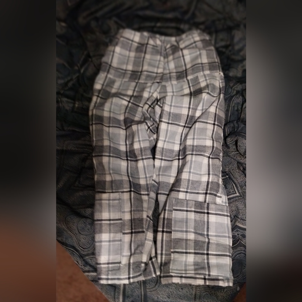 Flannel harem pants